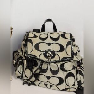 Coach POPPY Signature SATEEN Lurex Backpack B1120-16696